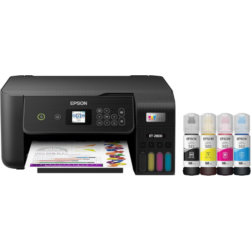 Epson EcoTank ET-2800 Wireless Color All-in-One Cartridge-Free Supertank Printer with Scan and Copy