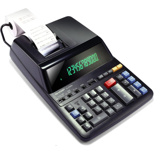 Sharp 12-Digit Print Calculator Desktop Size Adding Machine