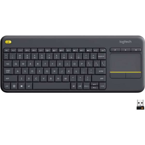Logitech K400 Plus Wireless Touch TV Keyboard With Easy Media Control and Built-in Touchpad