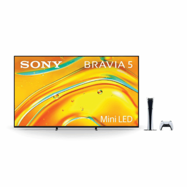 Sony BRAVIA 5 65 Inch Mini LED 4K Smart TV (K-65XR50, 2025 Model) + PlayStation®5 Digital Edition Slim Bundle