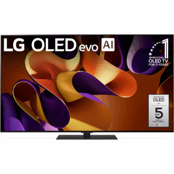 LG 55-Inch Class OLED evo G4 Series Smart TV 4K Processor Flat Screen