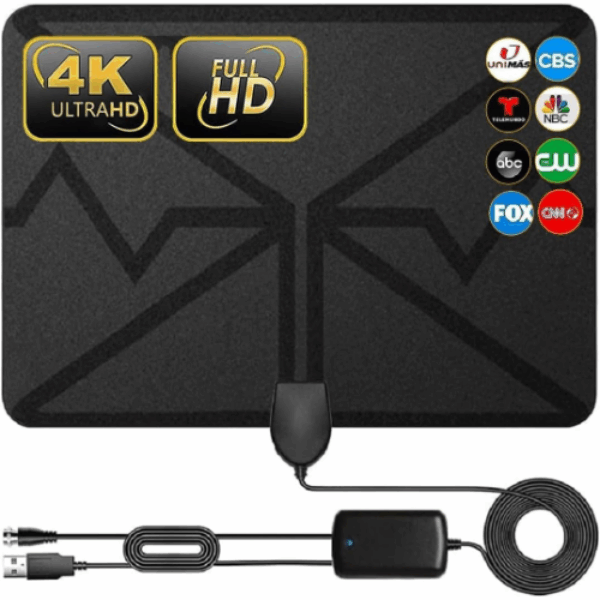TV Antenna, Amplified HD Digital Long 250+ Miles Range