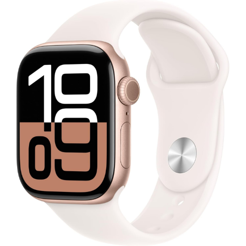 Apple Watch Series 10 [GPS 42mm case] Smartwatch with Rose Gold Aluminum Case